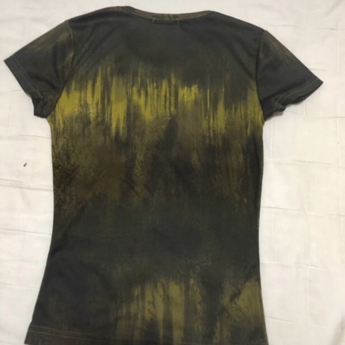 T-shirt like new, two-tone khaki-green, size S