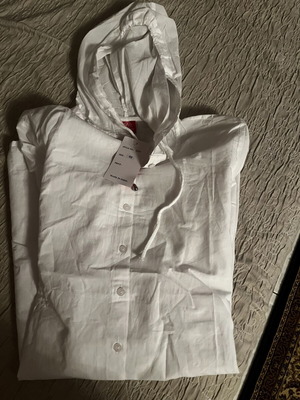 Shirts with hood new, size 48, cotton, white