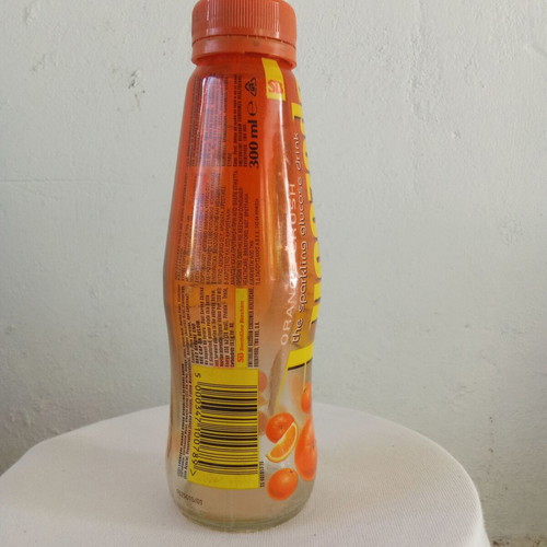 Lucozade energy orange soda collectible bottle 1990s