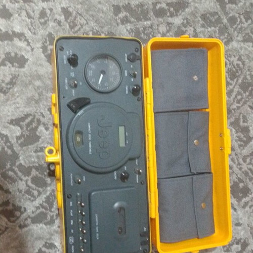Jeep radio box with record player and cassette player