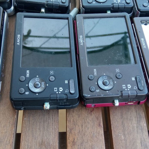 Sony Cyber-shot DSC-W310 cameras used, lot of 8 for parts