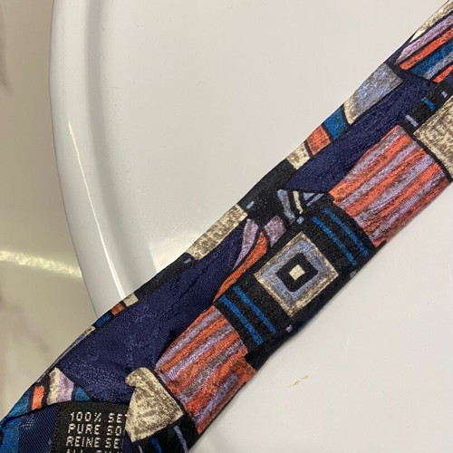 Vintage tie 100% silk like new, blue multicolor