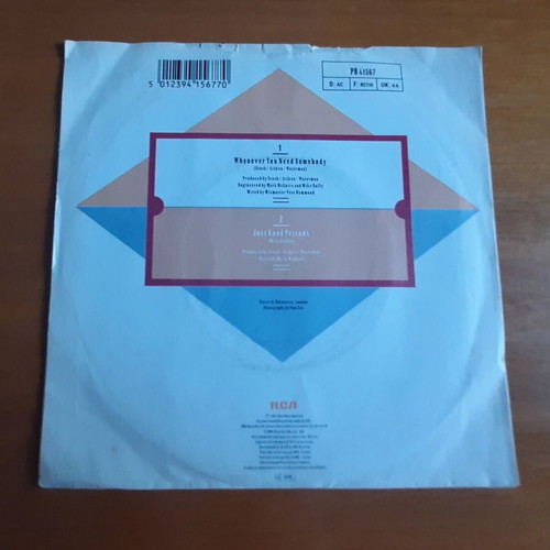 Rick Astley Whenever You Need Somebody 7" single used, authentic UK edition