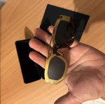Versace unisex gold sunglasses with case and cloth