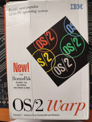 IBM OS/2 Warp Version 3 Greek National Language Edition mint condition, complete in box