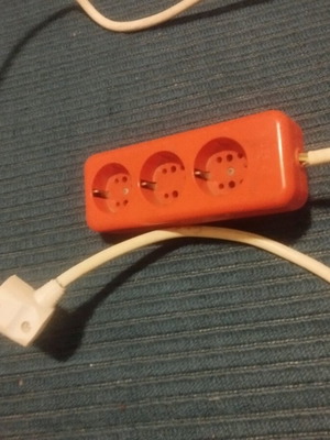 Vintage orange power strip used