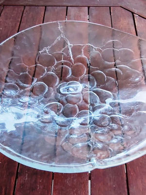 Kosta Boda Large Crystal Platter like new