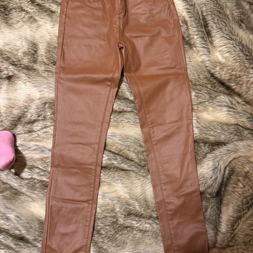 Leather pants brown like new
