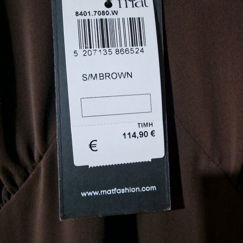 Brown long dress Mat Fashion new, size S/M