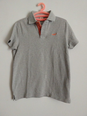 Hollister men's polo shirt size S like new, light gray