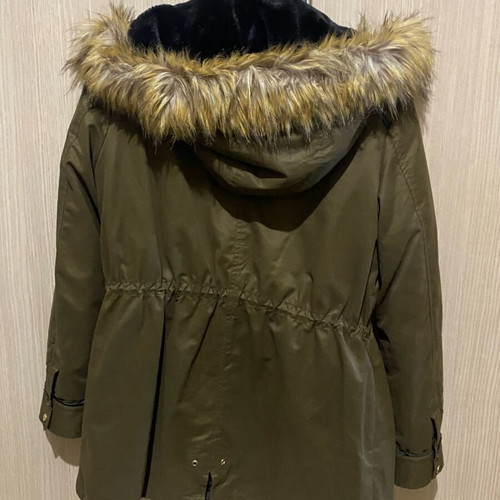 Winter olive jacket used, warm, size L