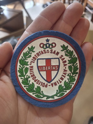 Vintage Polisportiva Libertas San Saba Aventina Patch from Rome