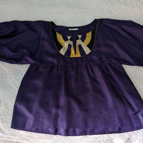Maje blouse used, 100% silk, size M, purple