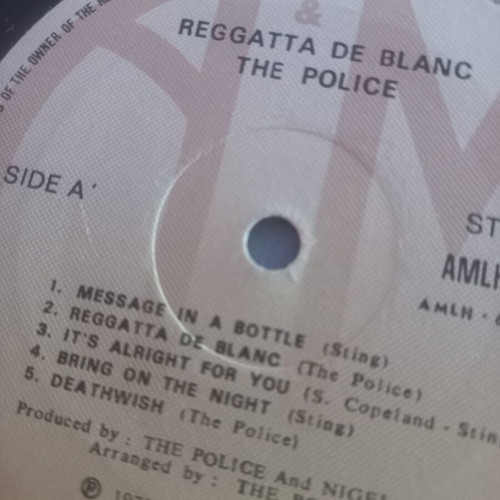 The Police Regatta De Blanc LP like new, vintage classic rock
