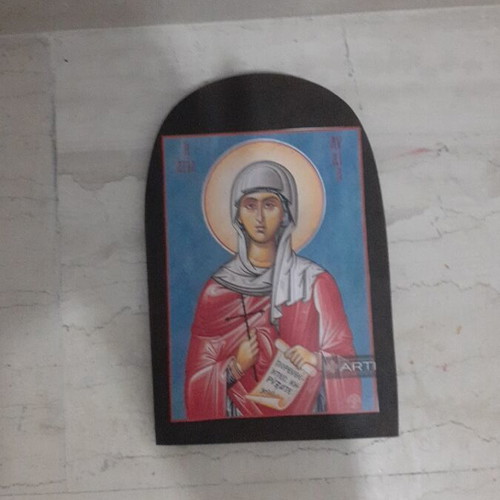 Wooden handmade religious icon new, 27×17 cm, decoupage