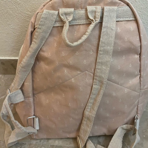 Cotton pink backpack like new, handmade