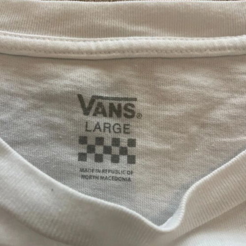 Vans shirt like new, kids size L, white multicolor