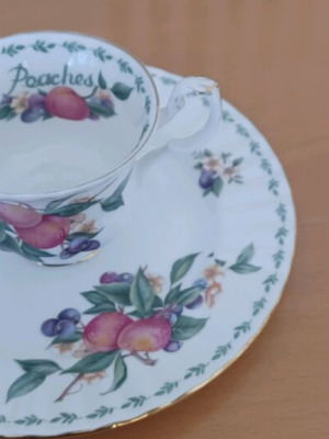 Royal Albert cup with fruit plate like new