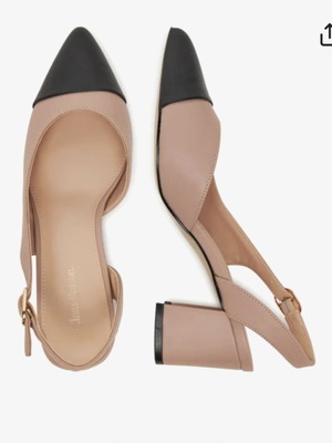 Γόβες Slingback Clara Barson σαν καινούργιες, μαύρη μύτη, τακούνι 6εκ