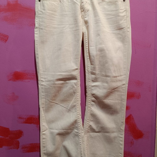 One Green Elephant set size M white jeans and Frutta asymmetric top size M like new