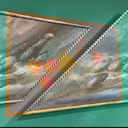 Έργο τέχνης Δ. Λίτσα μεταχειρισμένο, νεκρή φύση σε κορνίζα