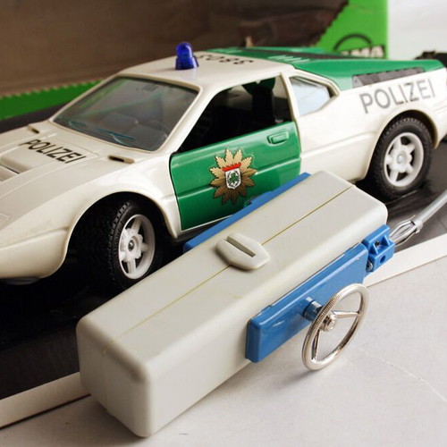 Vintage GAMA BMW M1 Polizei police car with remote control new