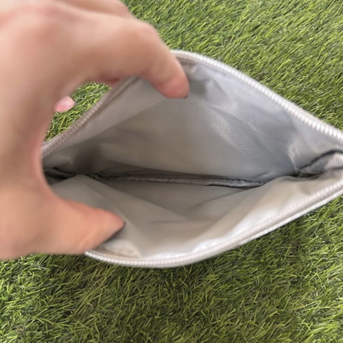 Evening bag black and silver with reversible sequins, like new