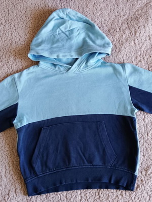H&M Basic παιδικό φούτερ με κουκούλα σε γαλάζιο και μπλε