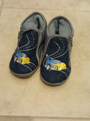 Migato children's winter slippers size 26, used, blue and yellow