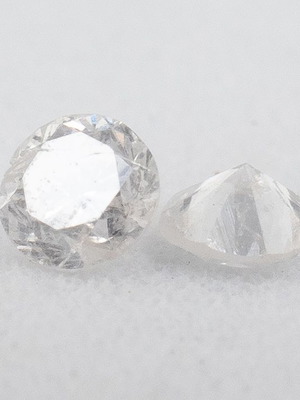 Pair Round Brilliant Diamonds 0.11ct total used