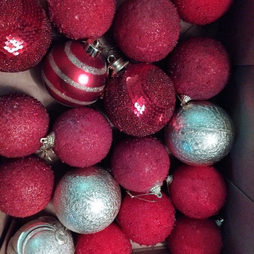 Vintage Christmas ornaments set of 17 balls