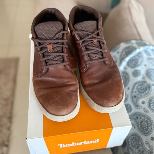 Timberland Seneca Bay Chukka used brown leather shoes size 43
