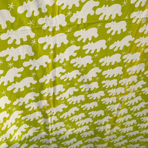 Ikea Lime Green Hippo fabric new, 120x300cm, cotton