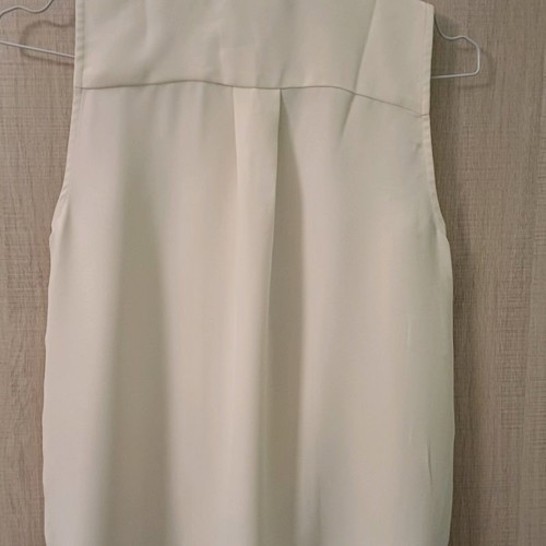 New Women's Sleeveless Shirt White Cream