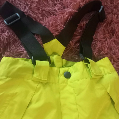 Crivit children's ski pants yellow fluorescent, like new, 2-4 years