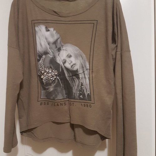 BSB blouse used, beige, size Small, loose fit