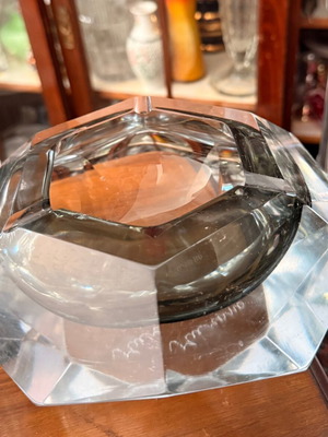 Sommerso Murano Large Ashtray used, luxury, 19x12 cm