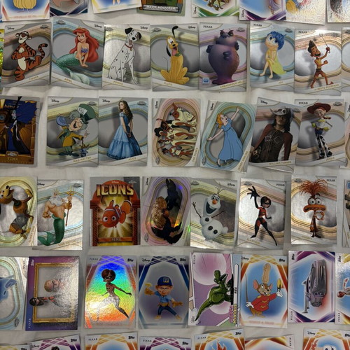 Topps Chrome Disney Lot of 95 Cards near mint with Refractors and Inserts