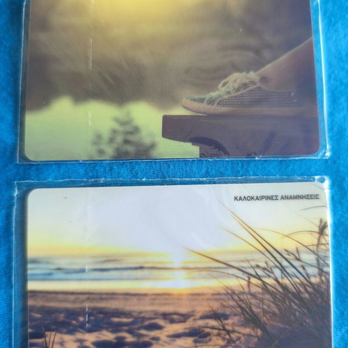 Set of closed Greek collectible phone cards new