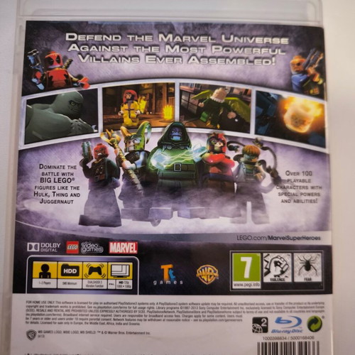 Lego Marvel Super Heroes PS3 game used, very good condition