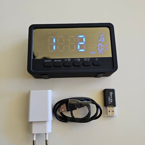 WiFi Clock with Hidden Camera Full HD 1080P Tuya Smart Night Vision