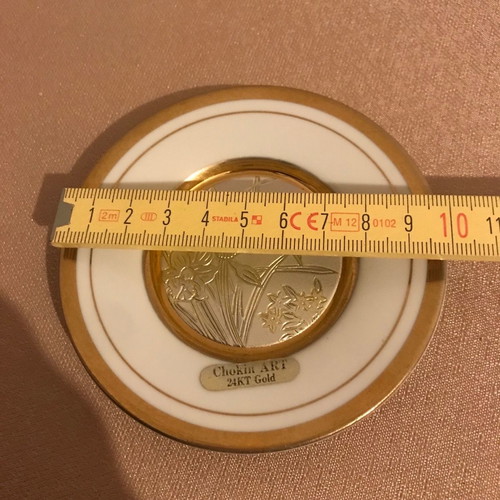 The Art of Chokin decorative plate used 24K gold