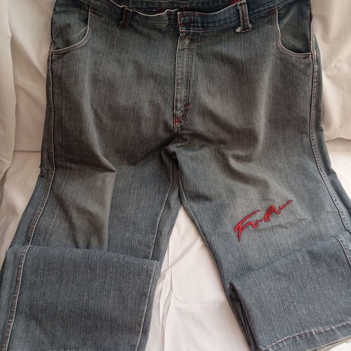 FUBU Vintage Streetwear Jeans Used, 3XL, Blue Denim, 90s Y2K Hip Hop