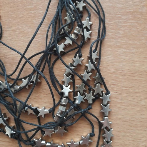 Boho Multi-layered Necklace with Metal Stars like new