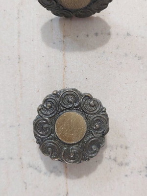 Bronze door and cabinet knobs used, set
