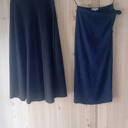 Two black skirts like new, size S 36 8, different waist styles
