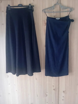 Two black skirts like new, size S 36 8, different waist styles