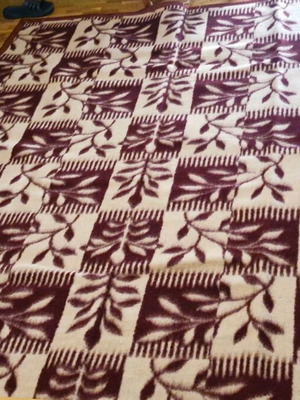 Handmade wool blanket 193x235 cm like new