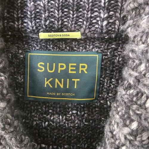 Scotch & Soda men's knitted cardigan used, size Large, grey