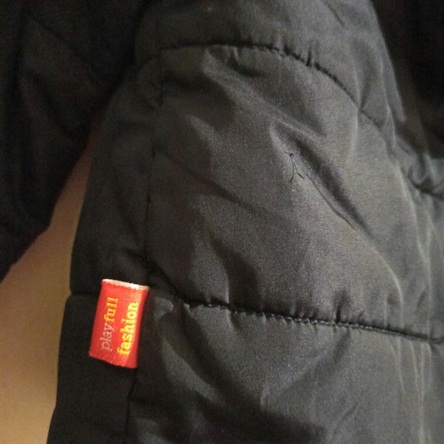 Children's jacket 4 years like new, black-blue with hood